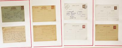 1 collection de 50 pages d'entiers postaux :...