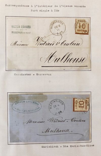 1 album d'Alsace Lorraine de 65 pages 1860/1955...