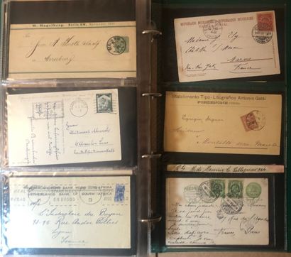1 classeur vert de plus de 198 lettres oblitérations...