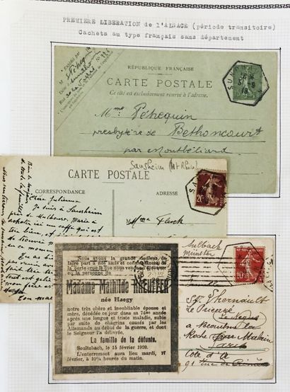 1 album d'Alsace Lorraine de 65 pages 1860/1955...