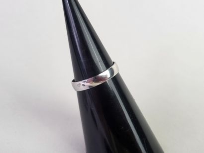Lot of 5 wedding rings in 18K white gold...