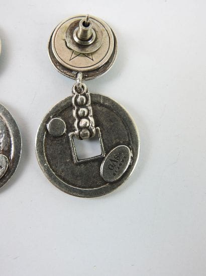 GAS Bijoux : Pair of silver earrings with...