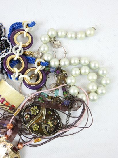 LOT of costume jewelry including enameled...