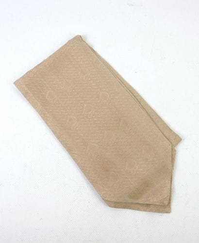 CHRISTIAN DIOR : Iced brown silk lavaliere....