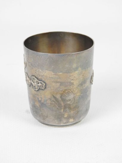 TIMBALE in silver hallmarked Minerve monogrammed...