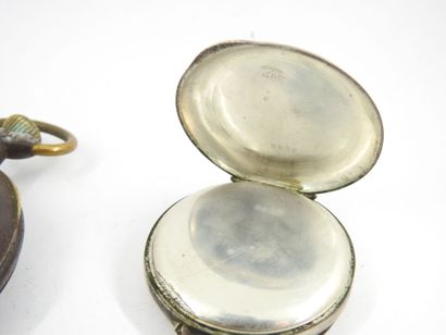 THREE silver pocket and neck watches, gross...