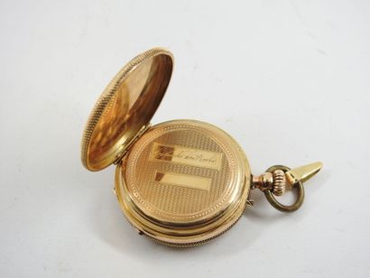 Yellow gold collar watch 750 thousandths....