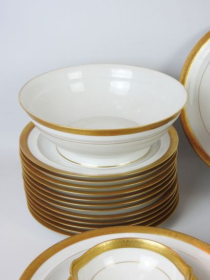 LIMOGES: Part of a table service in white...