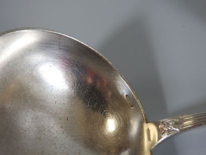CHRISTOFLE: Gallia tumbler and ladle in silver...