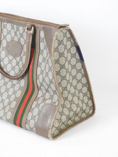 GUCCI: Canvas tote bag monogrammed with web...
