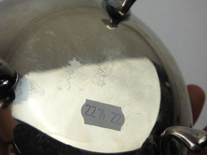 SMALL silver plated metal CASSEROLE decorated...