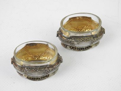 PAIR OF SALESWORKS in silver hallmarked Minerve...