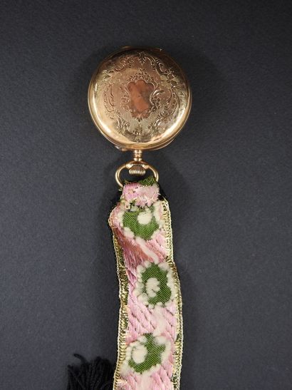 18K (750°/°°) gold pocket watch. Hallmarked...