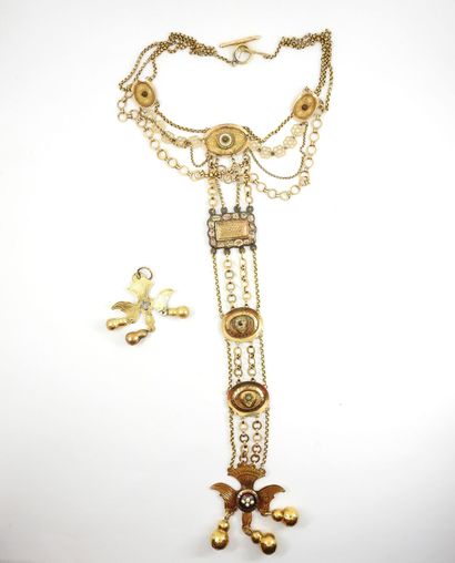 NECKLACE in yellow gold 750 thousandths with...