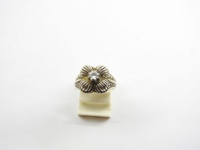 RING in white gold 750 thousandths decorated...