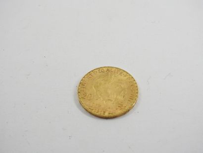 Currency 20 francs gold rooster 1913