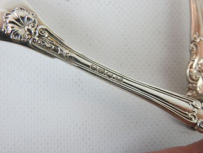 SIX silver CUTLERY of violonnée form with...