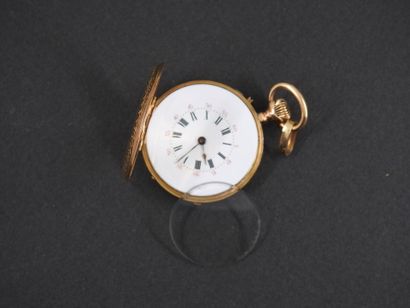 18 K (750°/°°) gold collar watch with a horse's...