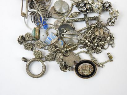 Lot of silver and fancy jewelry including...