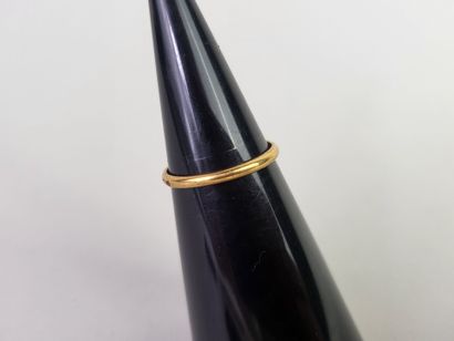 Lot of 3 wedding rings in 18K yellow gold...