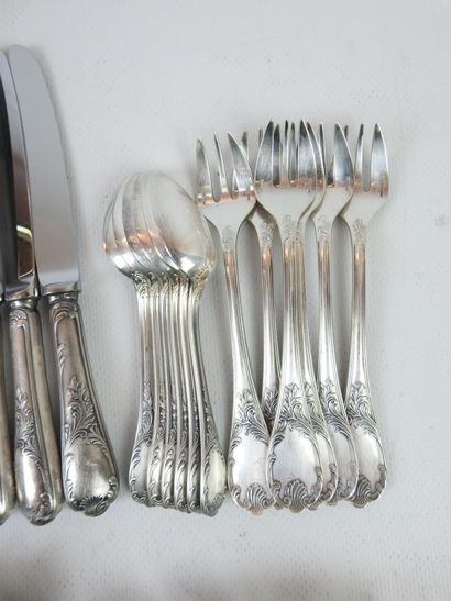 CHRISTOFLE: Part of a silver plated cutlery...