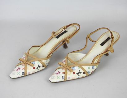 LOUIS VUITTON-PARIS: Pair of Murakami canvas...