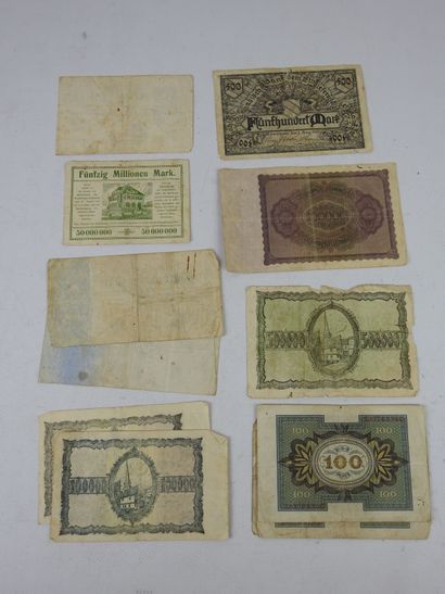 LOT of 25 banknotes Germany. In the state...