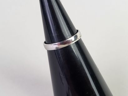 Lot of 5 wedding rings in 18K white gold...