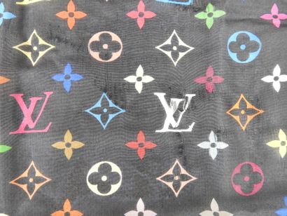 LOUIS VUITTON-PARIS: Black Murakami silk...