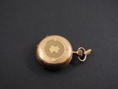 18 K (750°/°°) gold collar watch with a horse's...