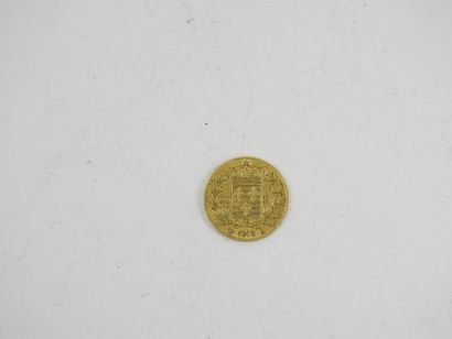 MONEY 20 francs gold 1818 Louis XVIII king...