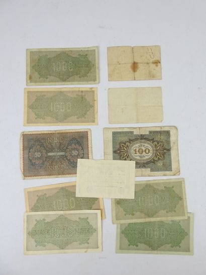 LOT of 25 banknotes Germany. In the state...