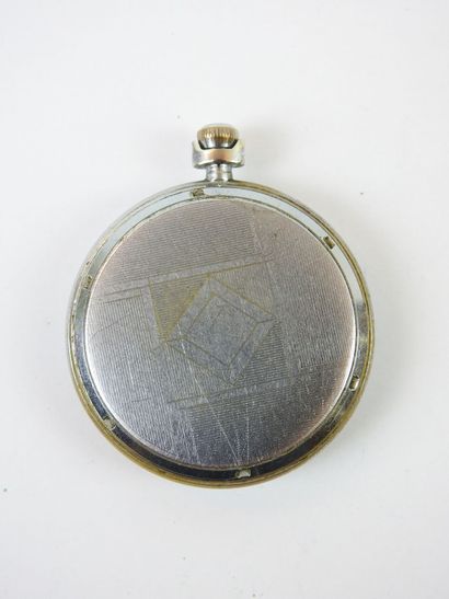 DUKE: Old waterproof steel chronograph. Cracked...