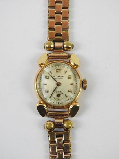 VILLEREUSE: Lady's watch with 18K gold case,...