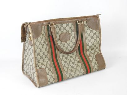 GUCCI: Canvas tote bag monogrammed with web...