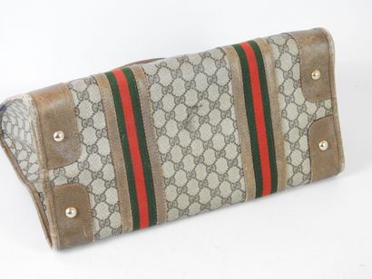 GUCCI: Canvas tote bag monogrammed with web...