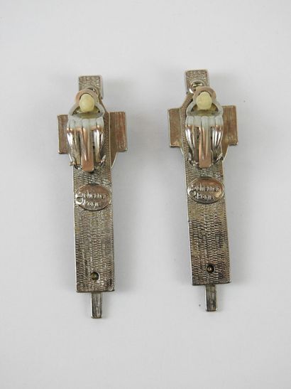 SCHERRER PARIS : Pair of ear clips in the...