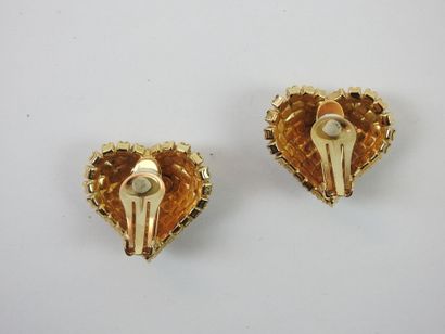 AGATHA Paris : Pair of heart shaped ear clips...