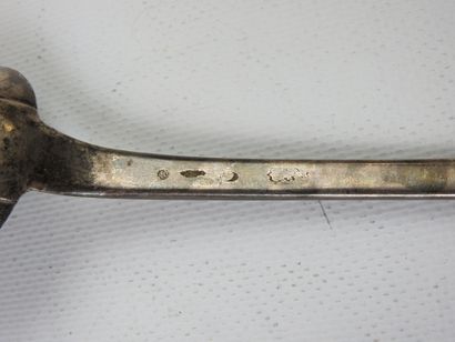 RAGOUT SPOON in silver, monogram in a shield...