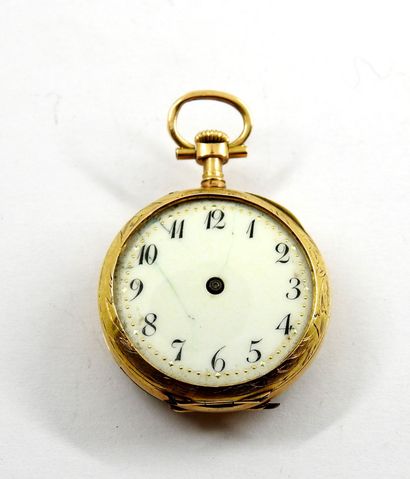 Yellow gold collar watch 750 thousandths....