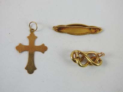 LOT of gold jewelry 750 thousandths including...