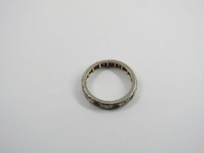 ALLIANCE in white gold 750 thousandth alternating...