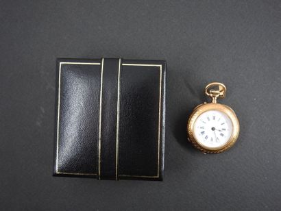 18 K (750°/°°) gold collar watch with a horse's...