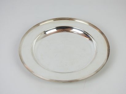 CHRISTOFLE: Silver plated serving dish of...