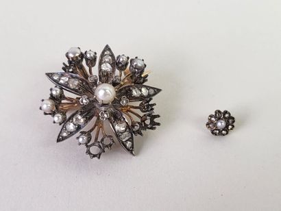 Brooch pendant in 18K yellow gold (750°/°°)...