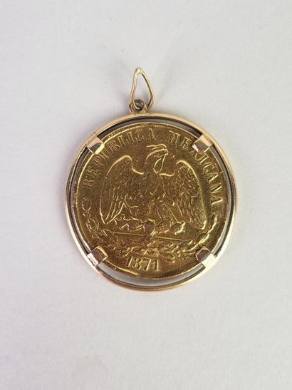 Coin of 20 Mexican Pesos in gold (875°/°°),...