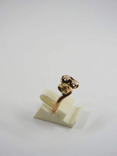 Ring in yellow gold 750 thousandths decoration...