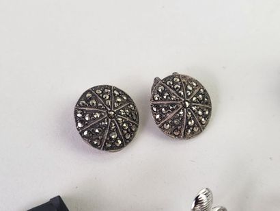 Lot of 20 silver jewels (800°/°°°) and marcasites...