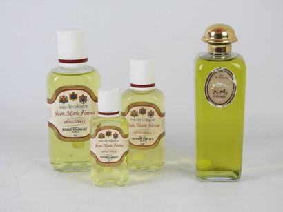 FOUR FAKE BOTTLES : Eau de Cologne Roger...