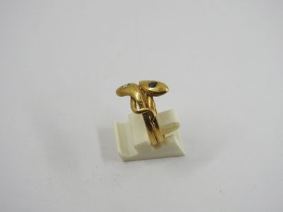 RING SERPENT in yellow gold 750 thousandth,...